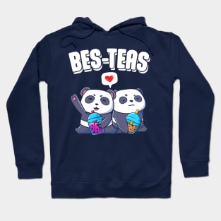 Bes-Teas Cute Kawaii Bubble Tea Panda Besties Hoodie